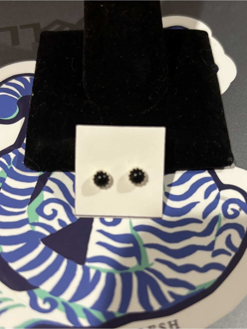 Black Onyx, Sterling Silver, Dainty Studs